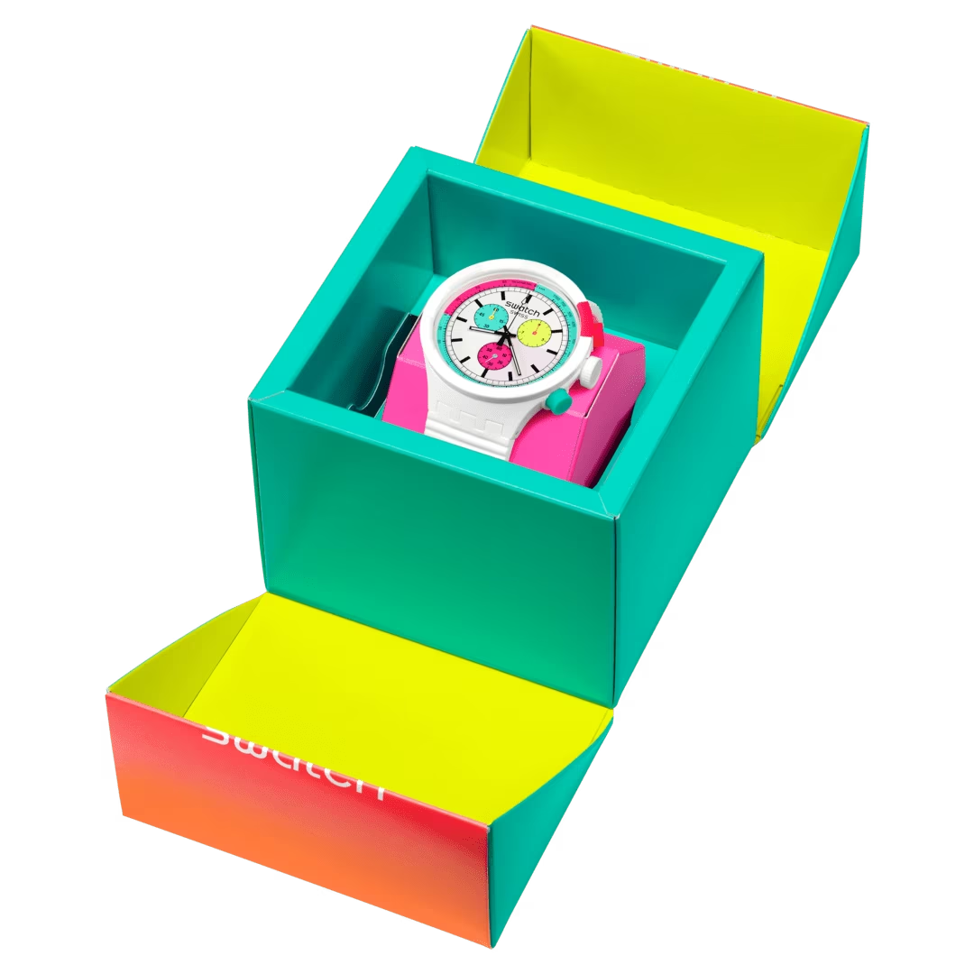 Reloj Swatch The Purity of Neon SB06W100