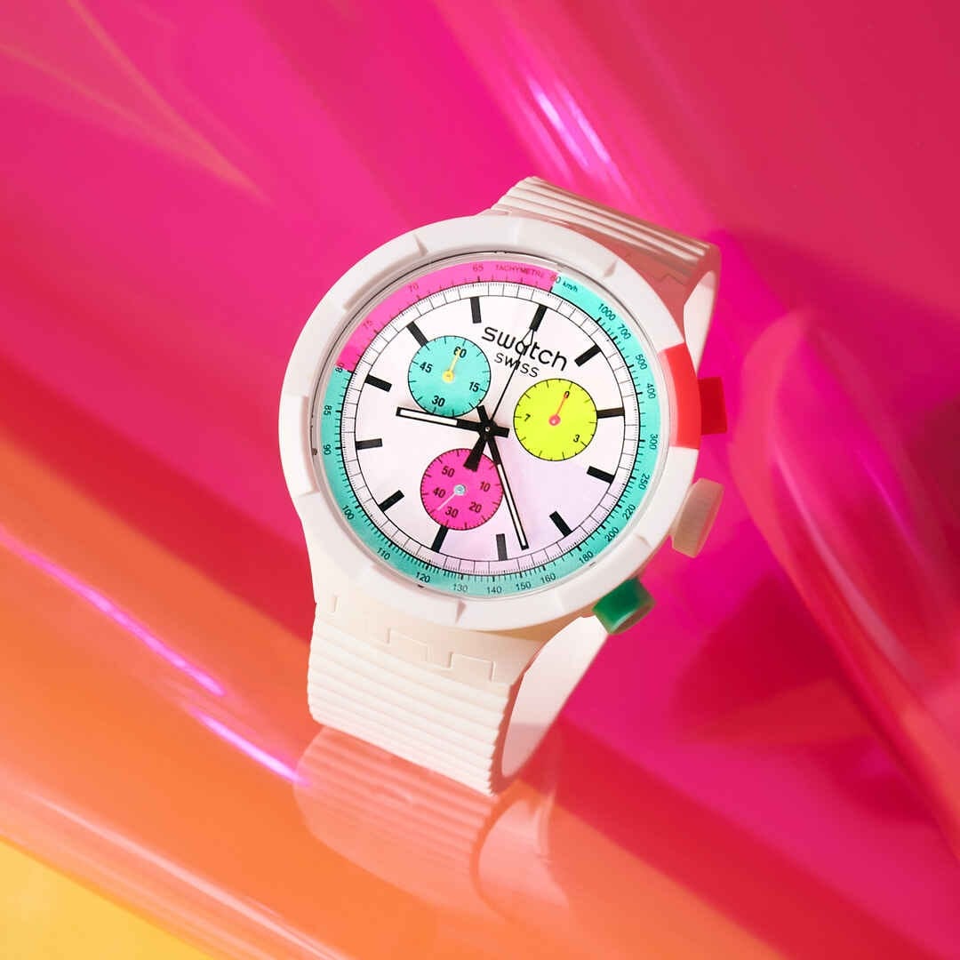 Reloj Swatch The Purity of Neon SB06W100