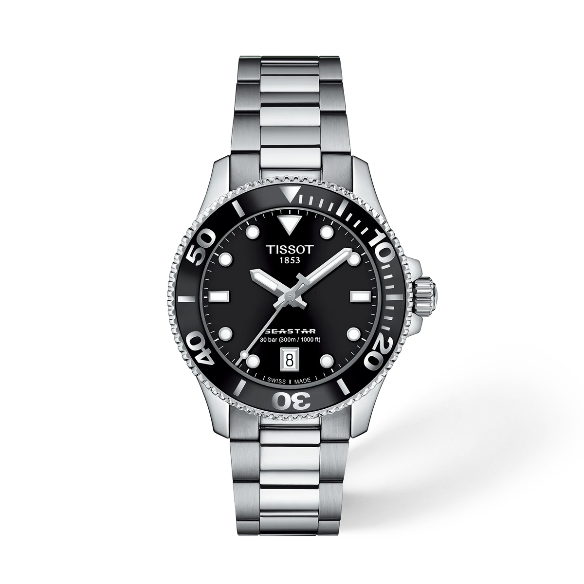 Reloj Tissot Seastar 1000 T1202101105100 vista frontal