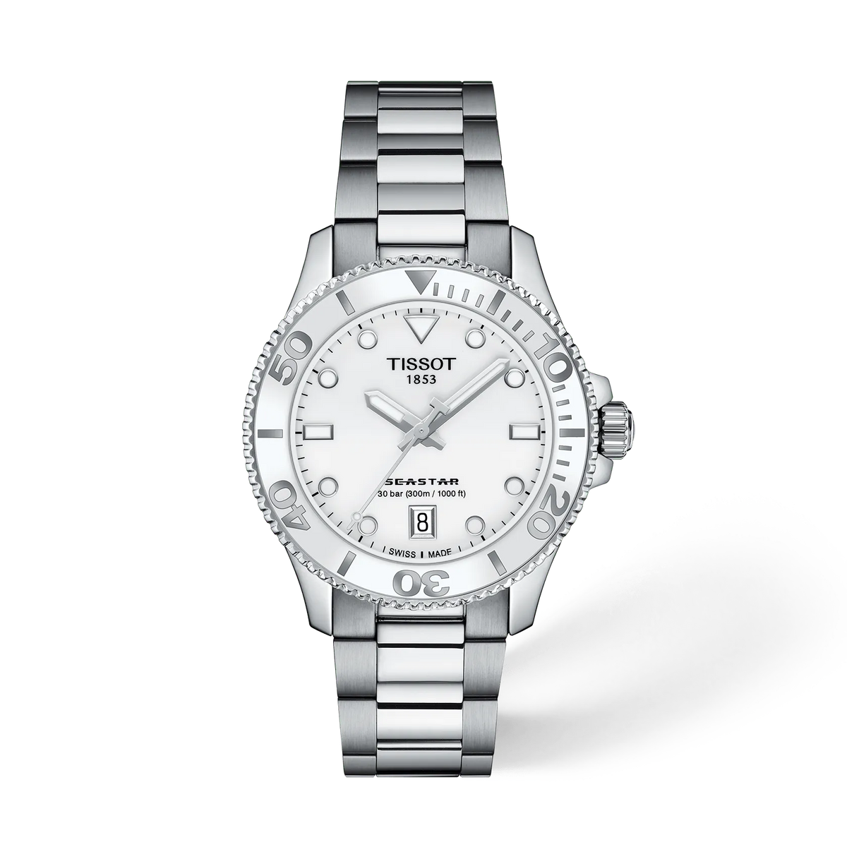 Reloj Tissot Seastar 1000 T1202101101100 vista frontal