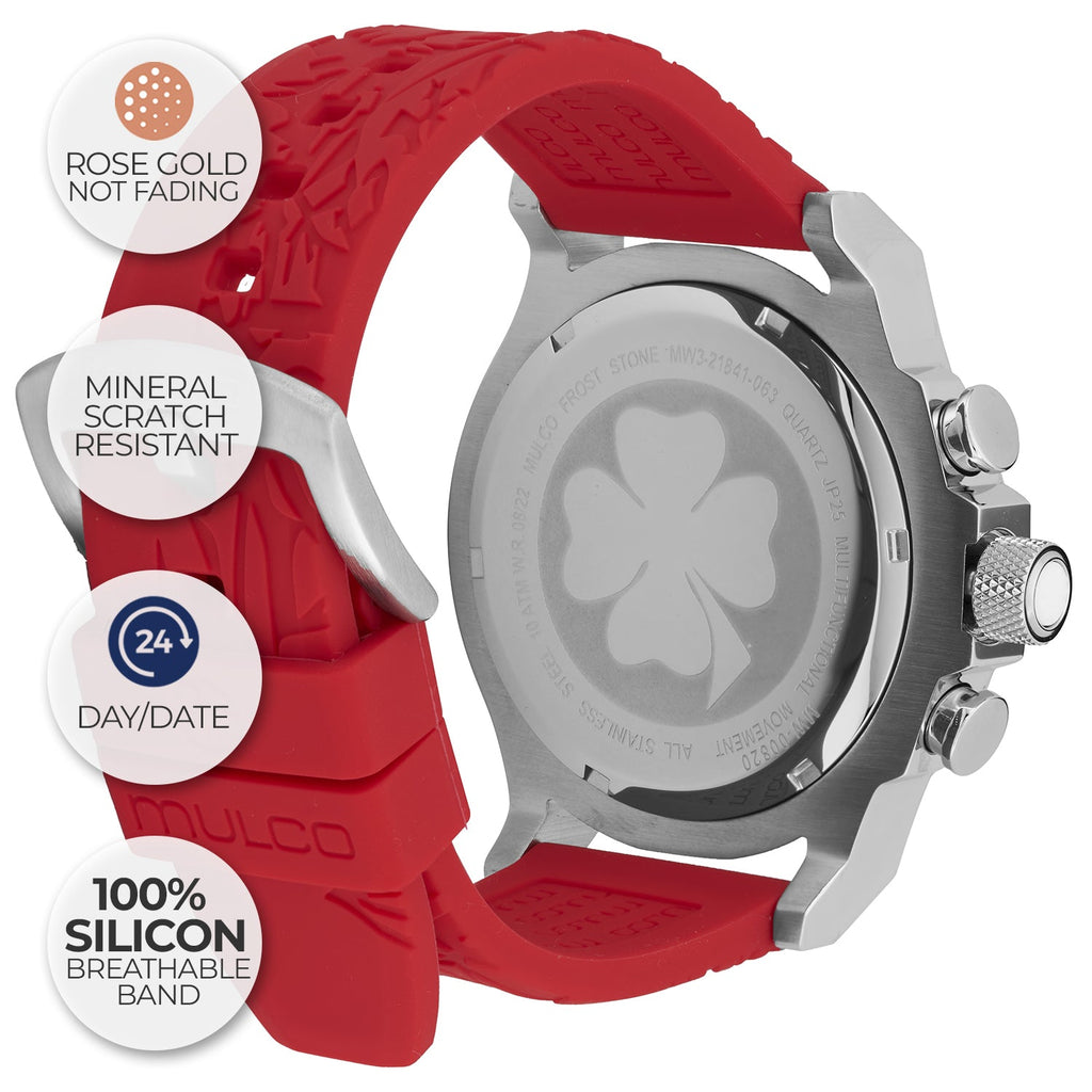Reloj Mulco Frost Full Moon rojo detalle