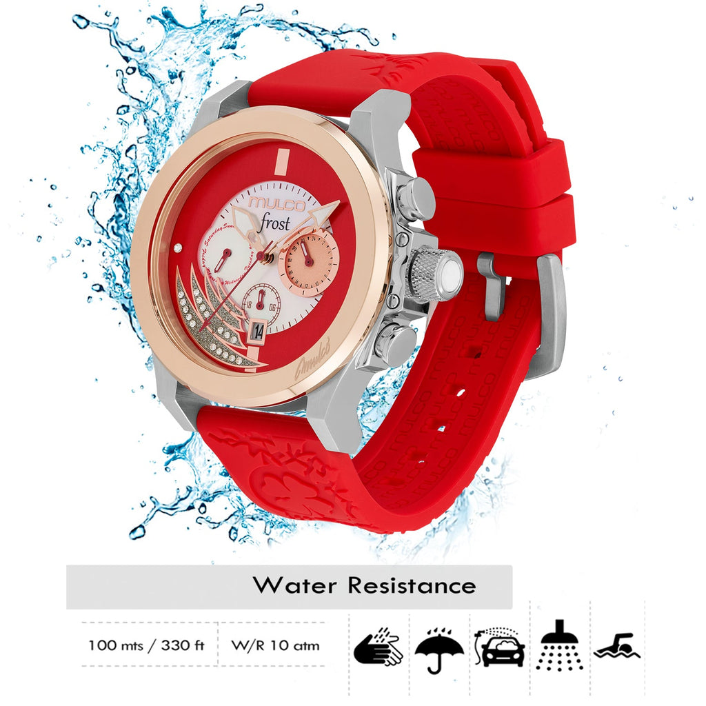 Reloj Mulco Frost Full Moon rojo vista lateral