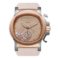 Reloj Mulco La Fleur Gardenia beige y oro rosa vista frontal