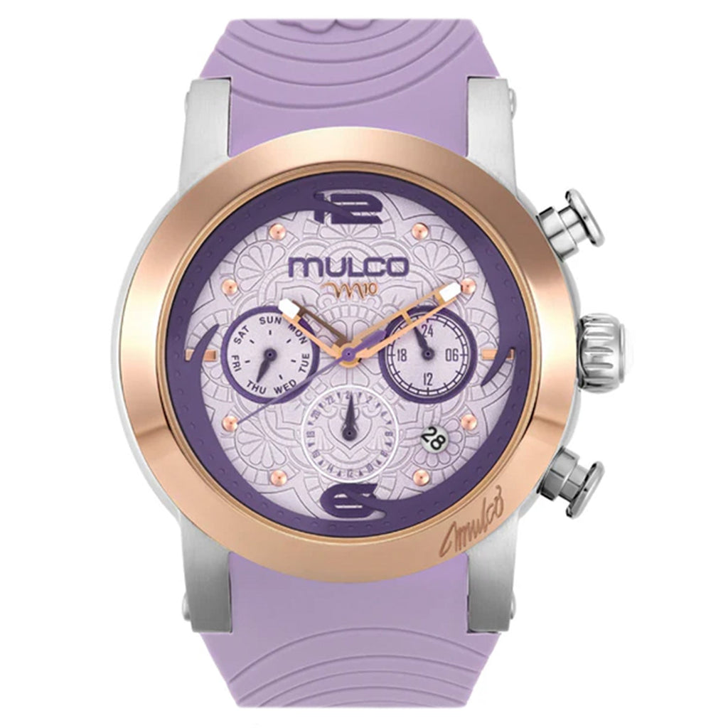 Reloj Mulco M10 Namaste morado vista frontal