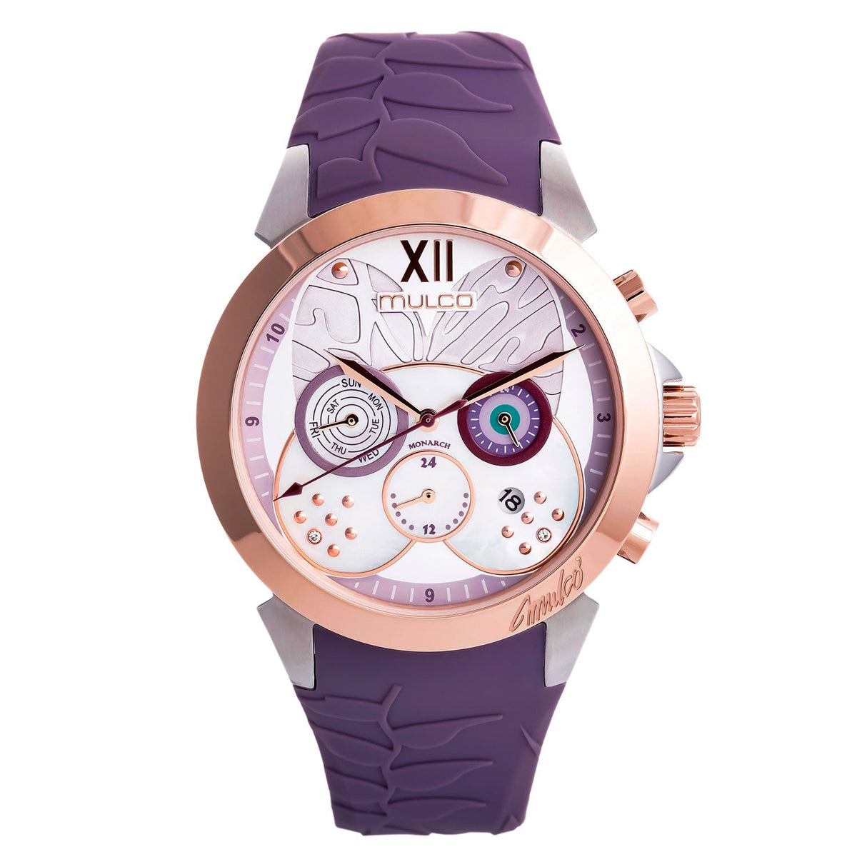 Reloj Mulco Lush Monarch morado vista frontal
