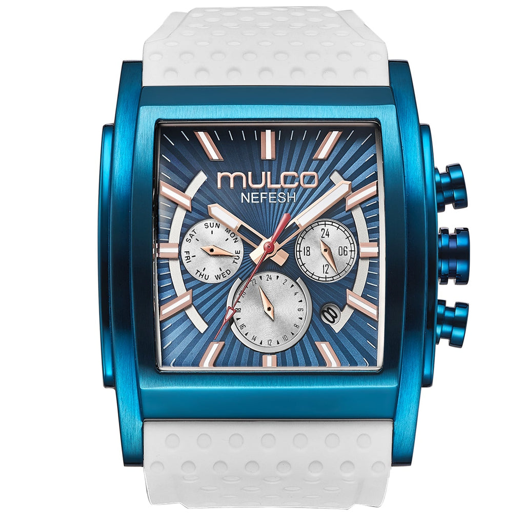Reloj Mulco Kripton Square MW3-241056-014 vista frontal blanca