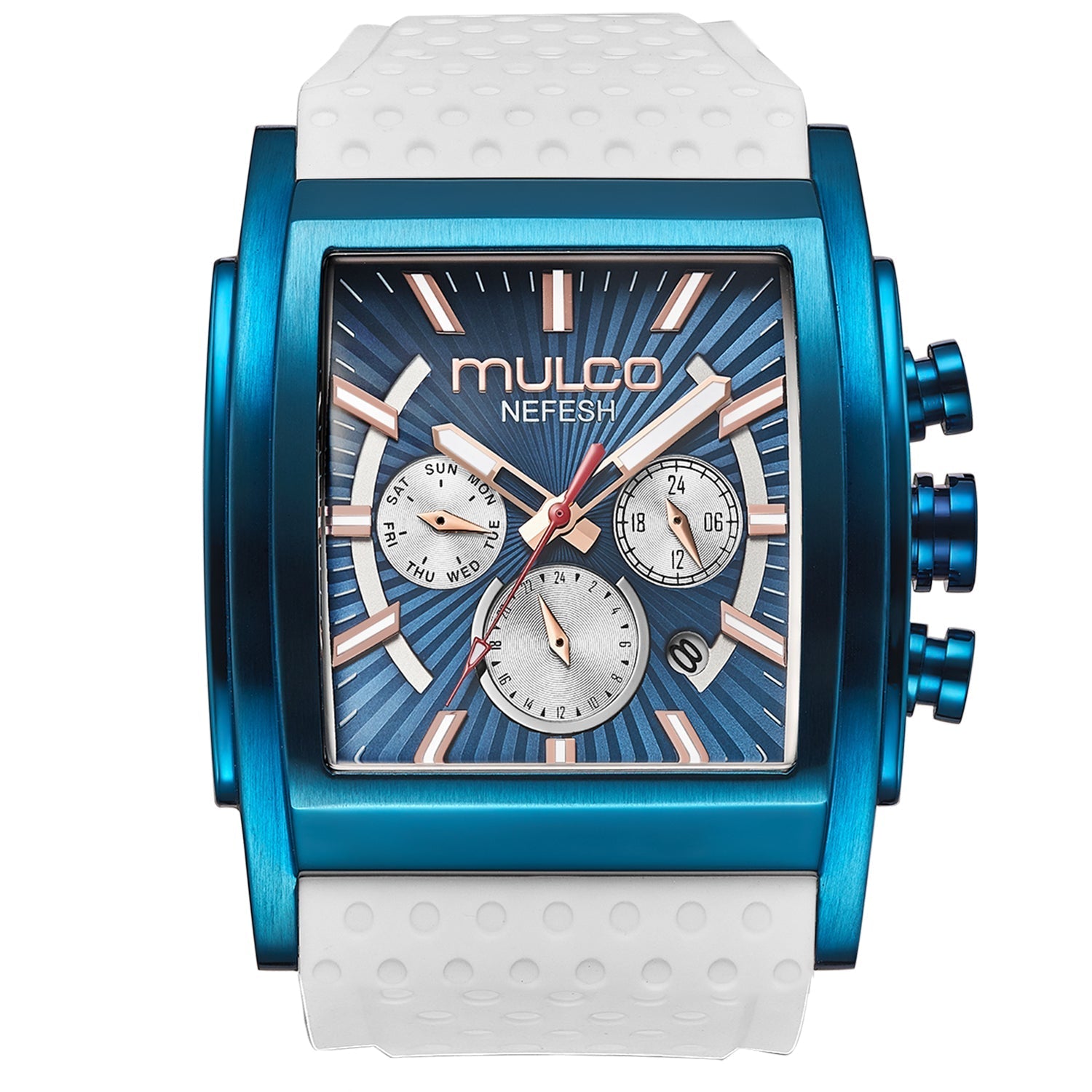 Reloj Mulco Kripton Square MW3-241056-014 vista frontal blanca