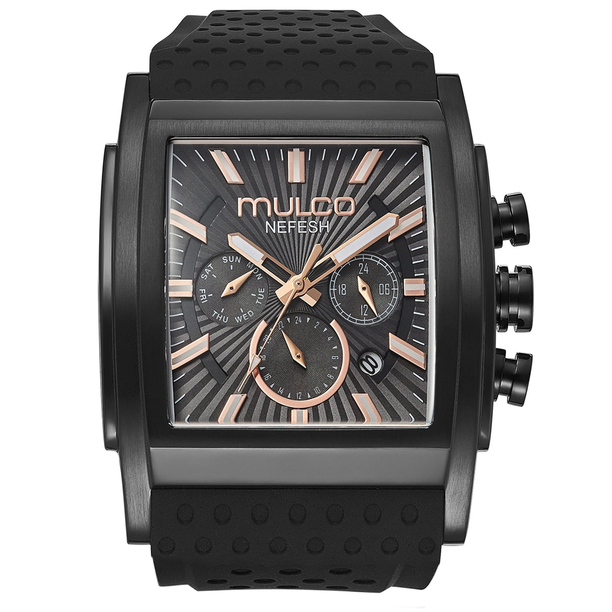 Reloj Mulco Kripton Square MW3-241056-025 vista frontal negra