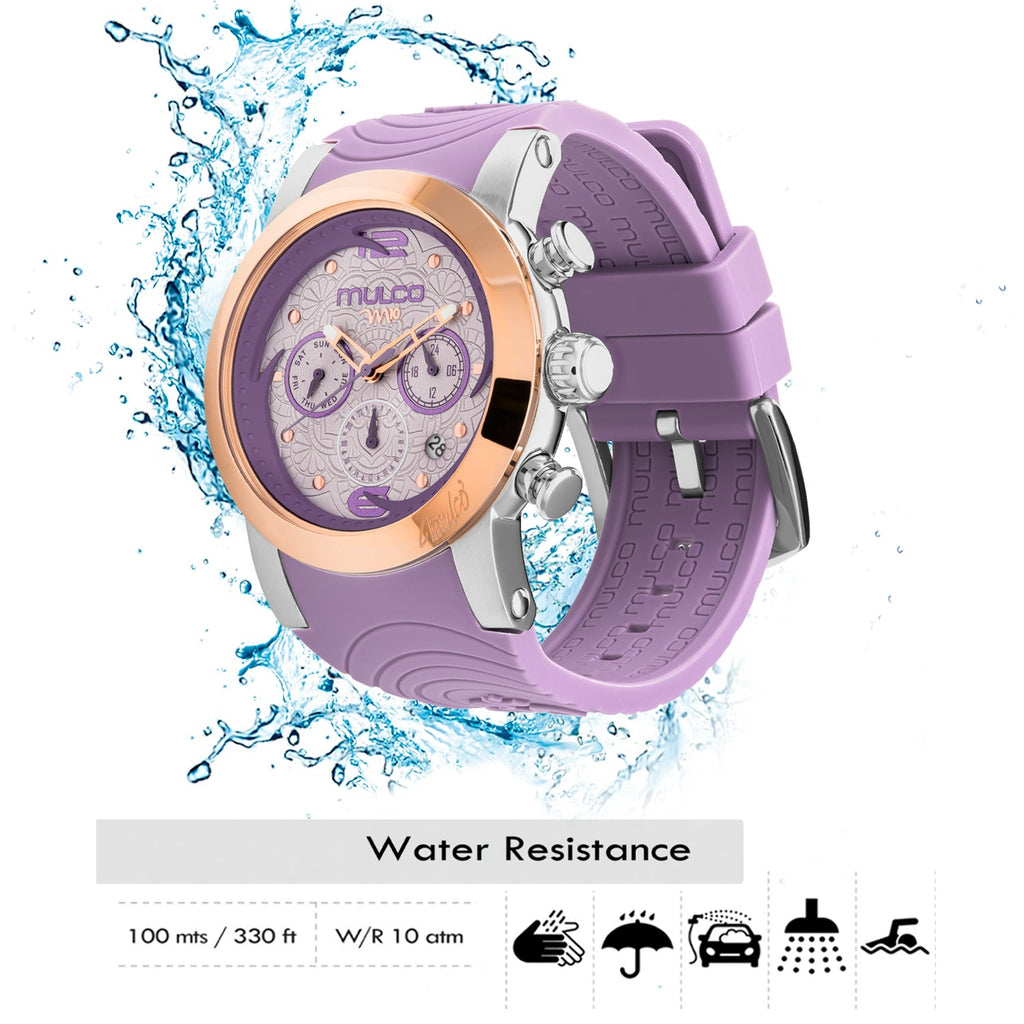 Reloj Mulco M10 Namaste morado vista lateral