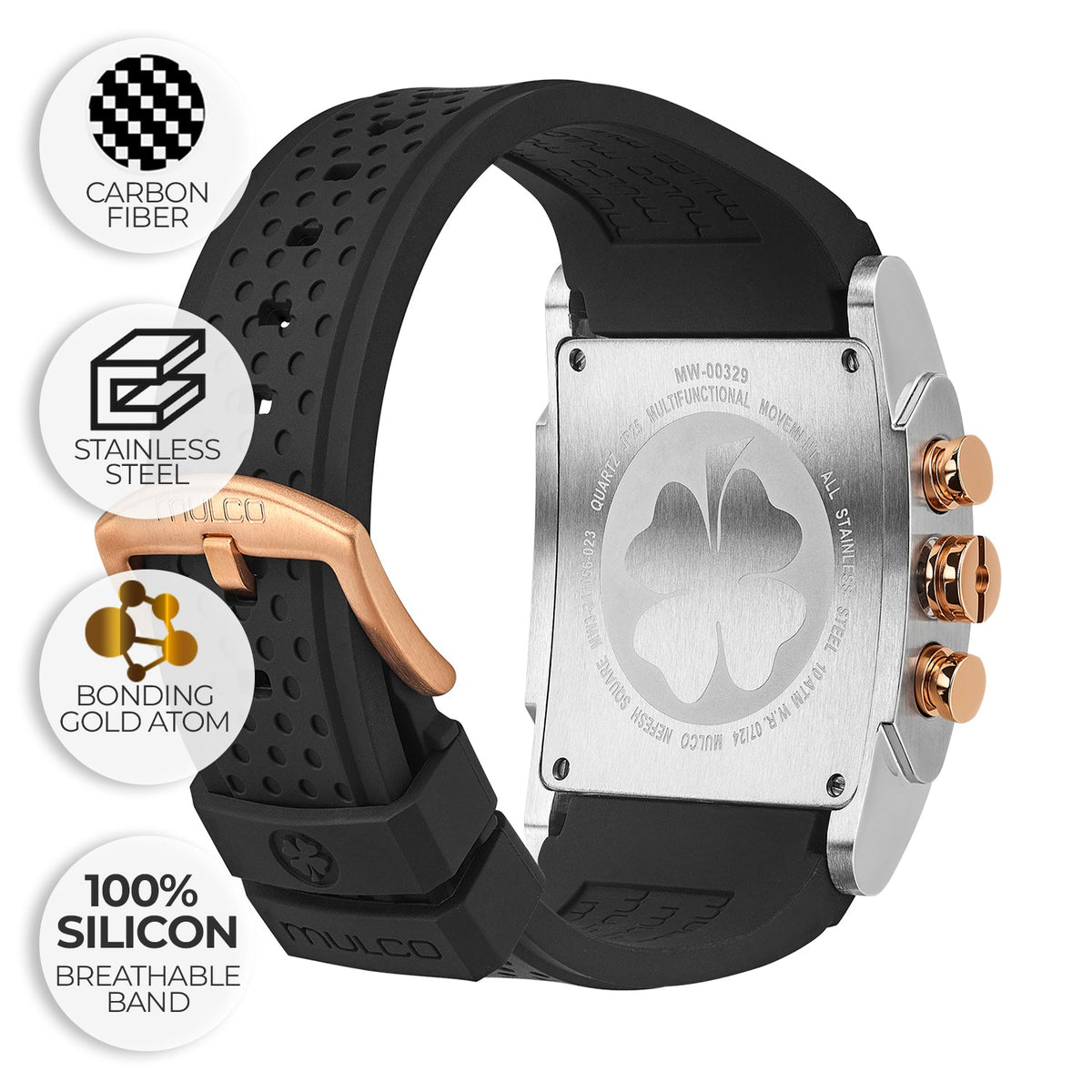 Reloj Mulco Kripton Square MW3-241056-023 detalle