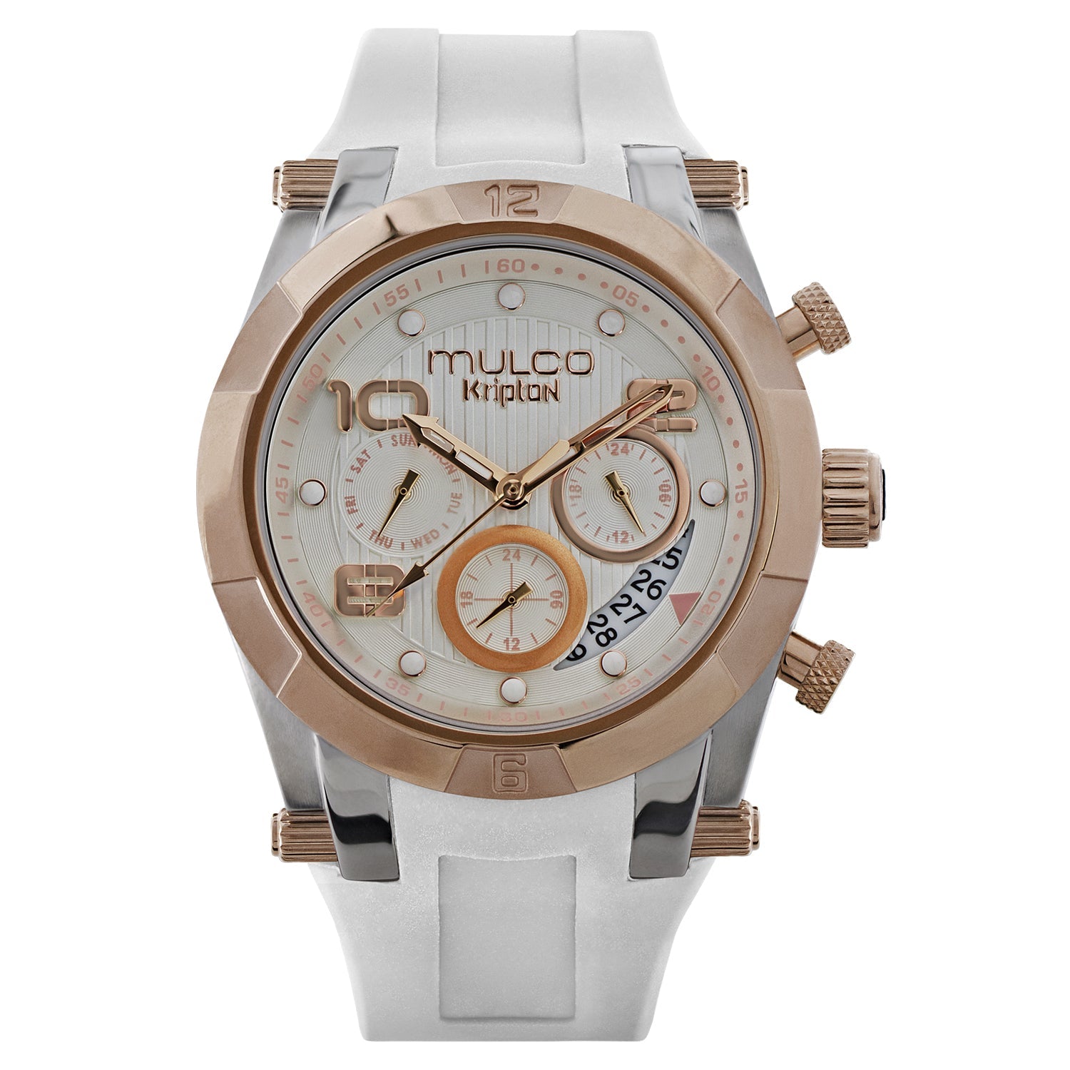Reloj Mulco Kripton Lady MW5-5249-013 vista frontal blanca